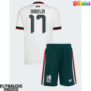 Mexiko Orbelin Pineda #17 Dětské Venkovní dres komplet MS 2026 Krátký Rukáv (+ trenýrky)